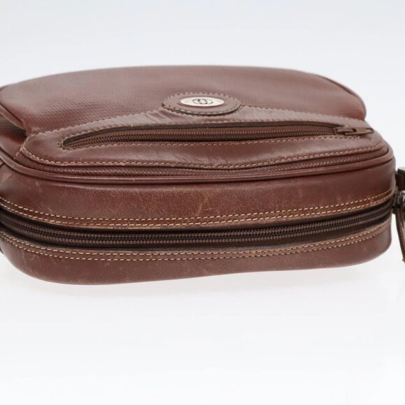 GUCCI Shoulder Bag Leather Brown Silver Auth - Picture 6 of 15